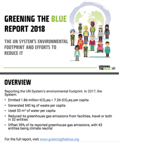 2017 Greening the Blue Report Summary