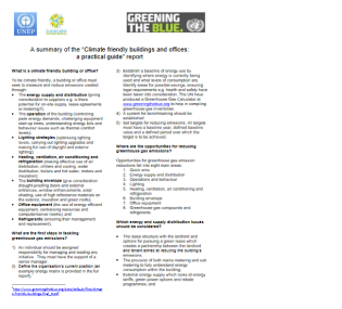 climate friendly buildings and offices report