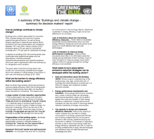 Buildings and climate change report