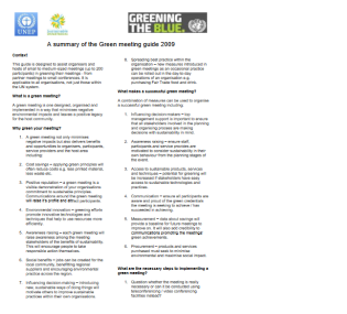 Green meeting guide